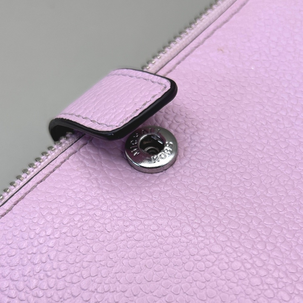 MICHAEL Michael Kors Adele Double-Zip Pebble Leather Phone Wristlet Lilac Pink - Picture 8 of 14